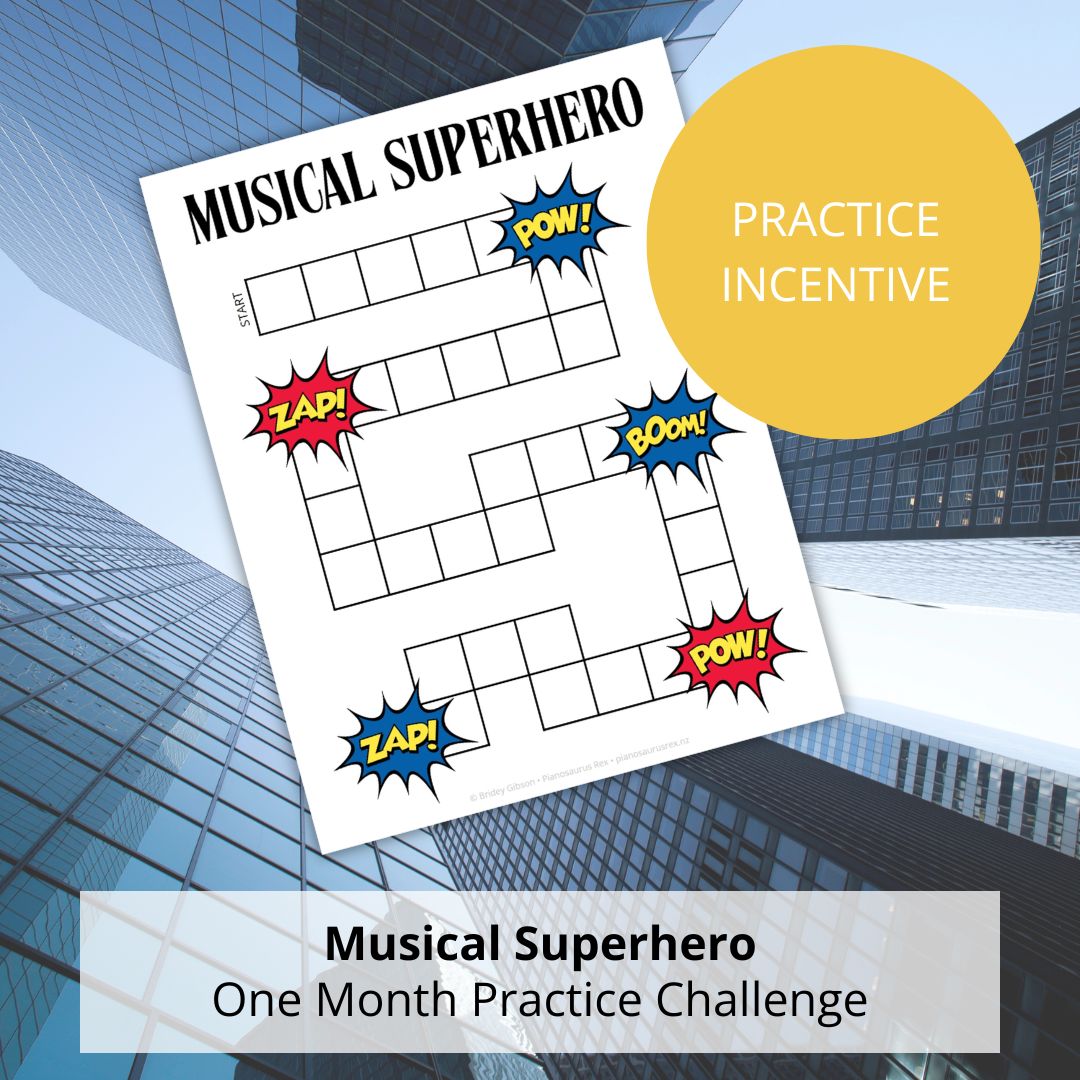 Musical Superhero Practice Incentive