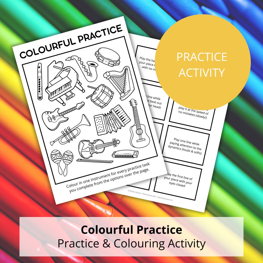 Colourful Practice: Music Practice Colouring Activity